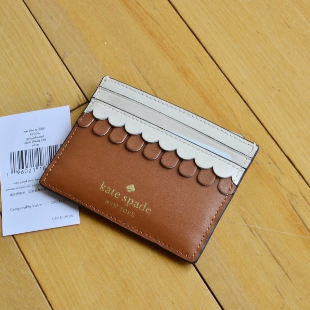 Kate Spade Small Gingerbread Card Holder K9334 - Picture 4 of 5